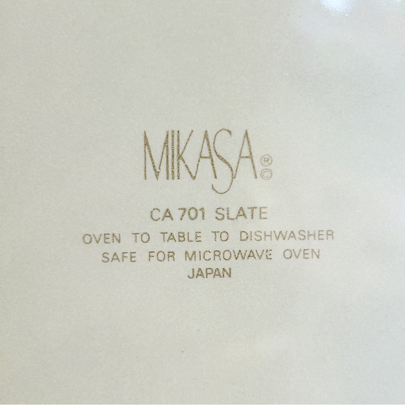 Mikasa Ceramic Serving Plate Tray CA701 Slate Grey Made in Japan Platter Charger - Picture 4 of 7